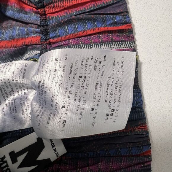 Missoni Pants Womens 40 Super Wide Leg Mutlicolor Striped Raw Hem Resort - Picture 4 of 8